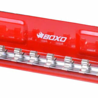 13pc 1/4" Magnetic L Type Socket Tray Red