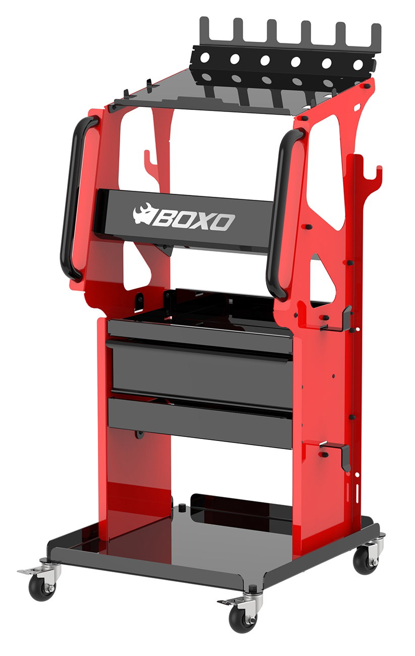 BOXO Diagnostics Trolley With 1 Drawer Red