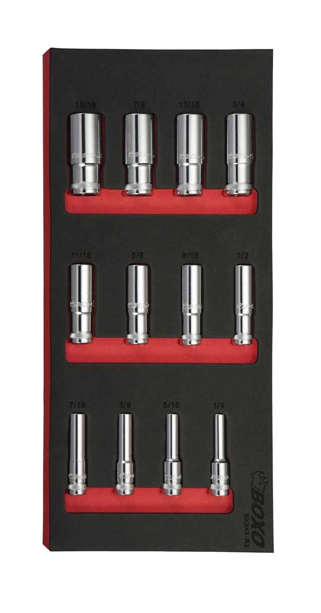 3/8" 12Pc Deep 12pt Imperial Socket Set