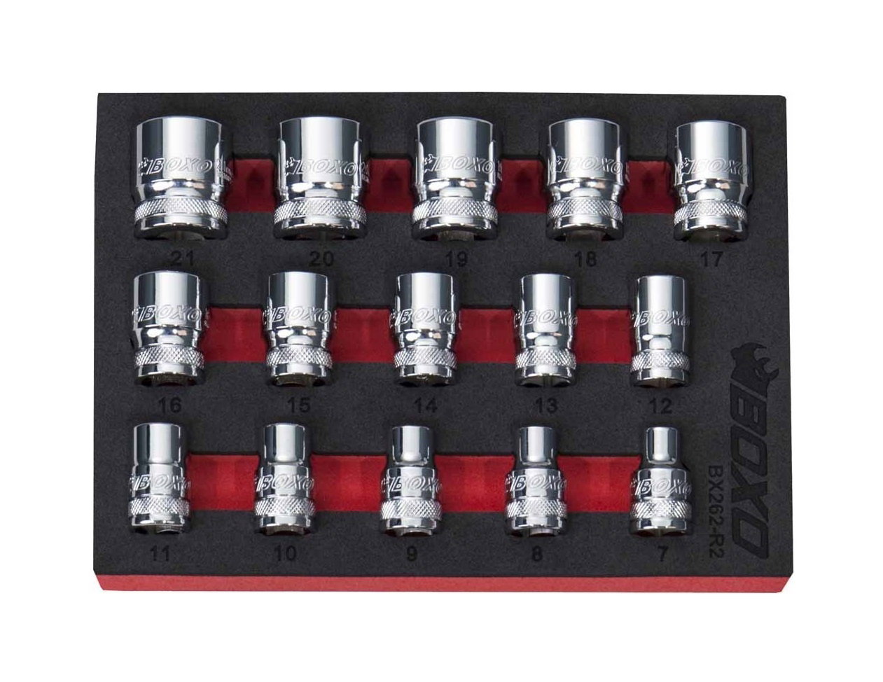 12 PT 3/8" Shallow Socket Set In EVA Foam