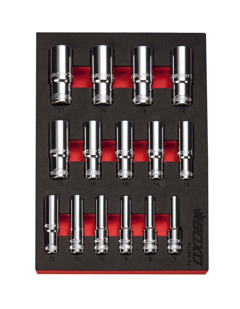 6 PT 3/8" Deep Socket Set In EVA Foam