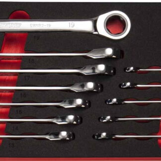 12 Pc Bolt Extractor Non-Reversible Ratcheting Spanner Set
