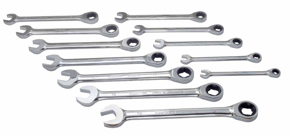 12 Pc Bolt Extractor Non-Reversible Ratcheting Spanner Set - Image 2
