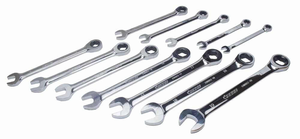 12 Pc Bolt Extractor Non-Reversible Ratcheting Spanner Set - Image 4