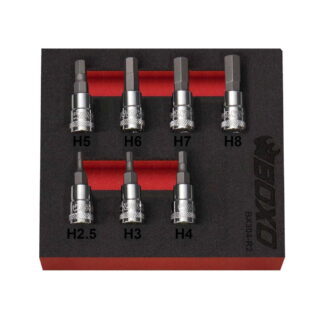 1/4" Hex Bit Socket Set In EVA Foam