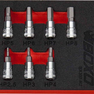 1/4" Tamperproof  Hex Bit Socket Set In EVA Foam