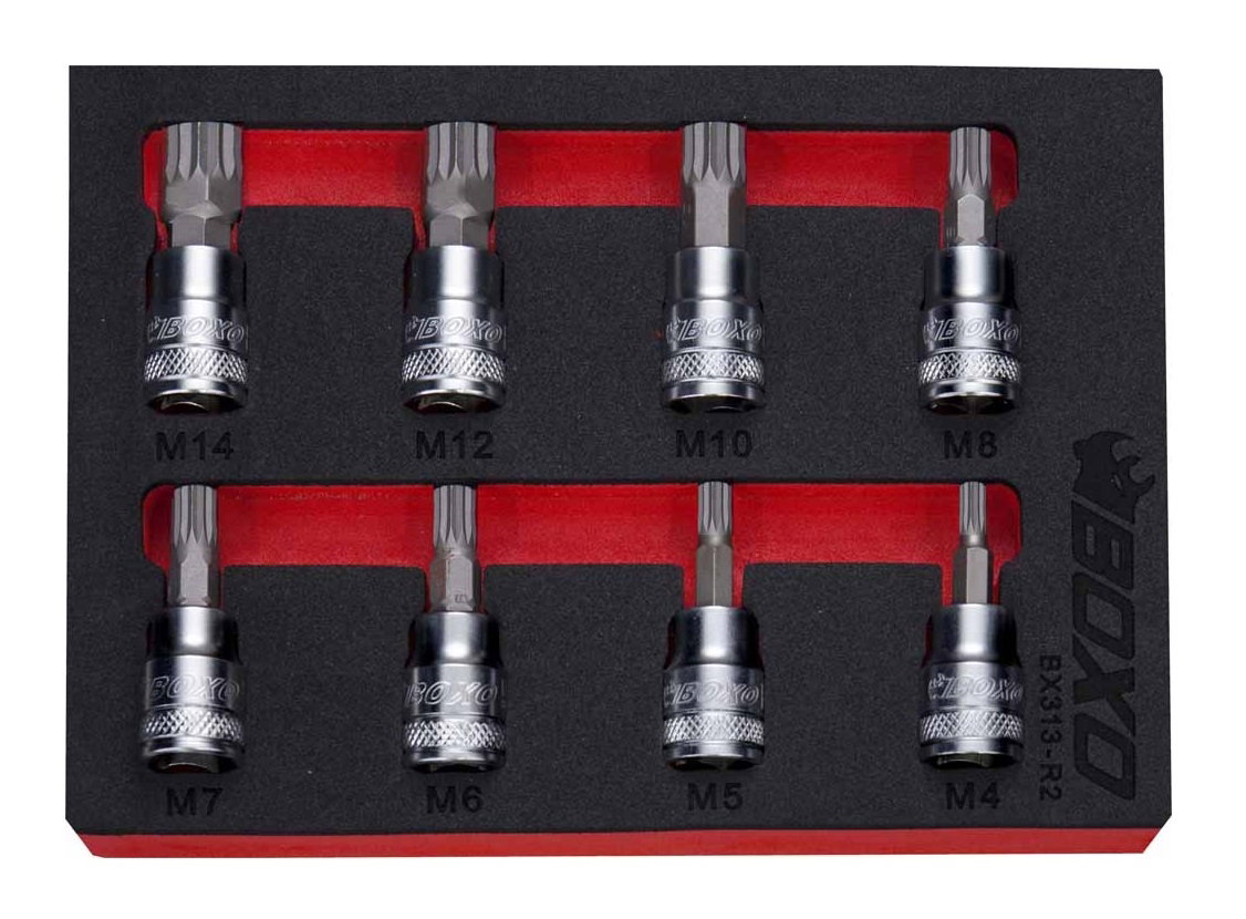3/8" Spline Bit Socket Set In EVA Foam
