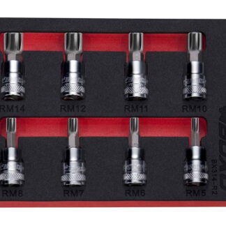 3/8" Ribe Bit Socket Set In EVA Foam