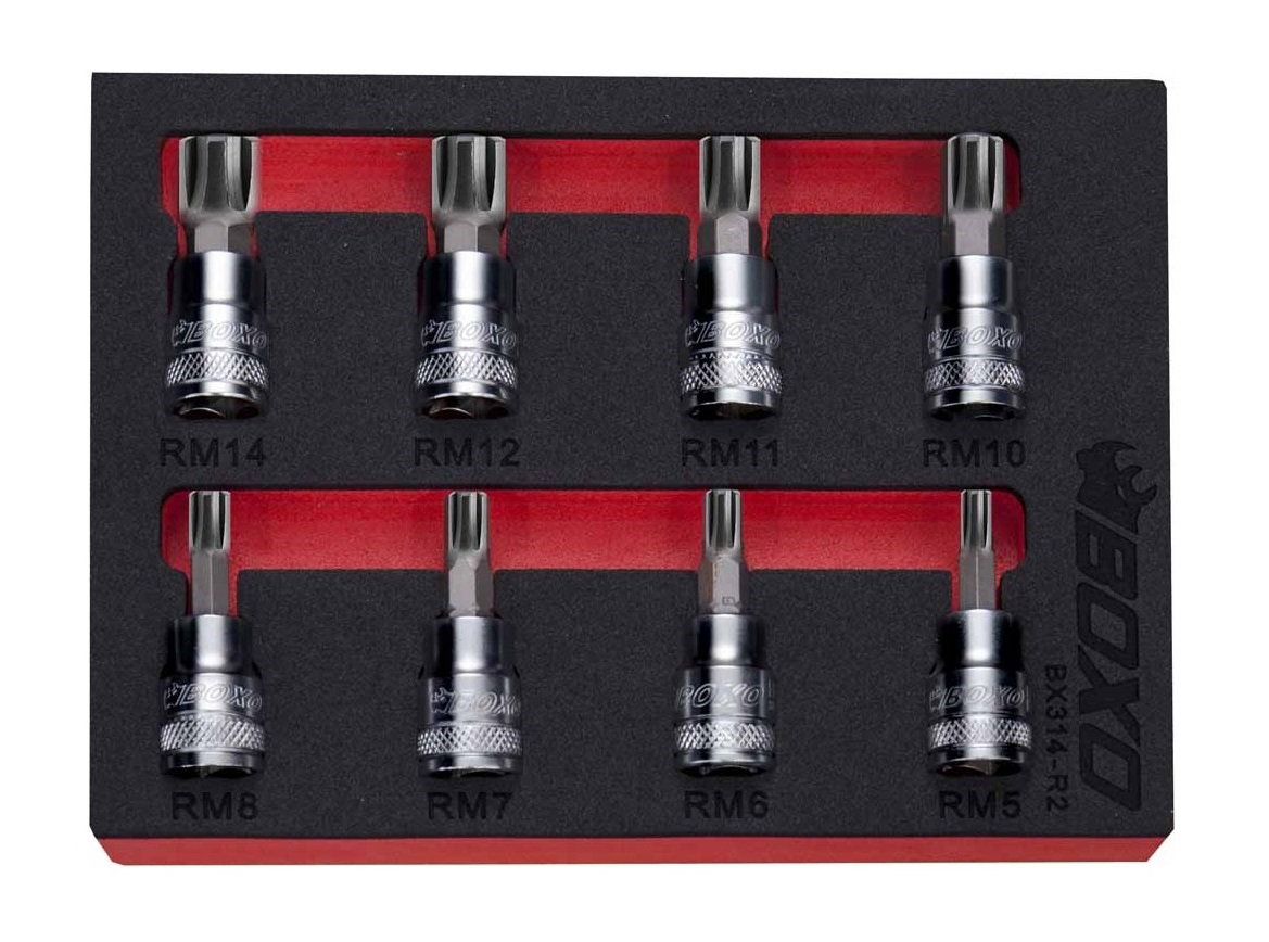 3/8" Ribe Bit Socket Set In EVA Foam