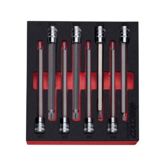 3/8" Spline Long Bit Socket Set In EVA Foam