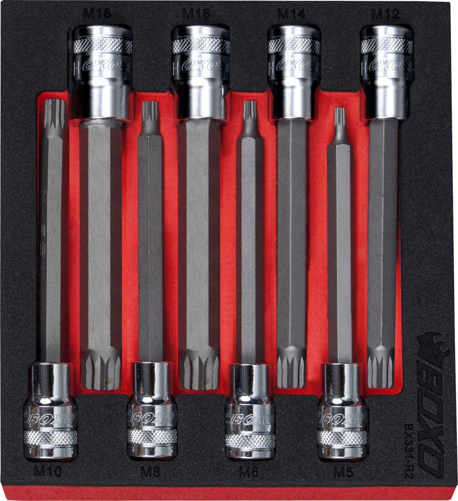 1/2" Spline Long Bit Socket Set In EVA Foam