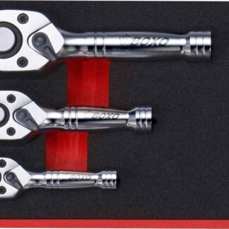 3 Pc Stubby Ratchet Set In EVA Foam