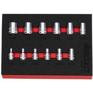 1/4" 12Pc Shallow 12pt Imperial Socket Set