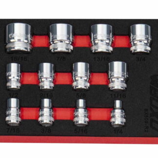 3/8" 12Pc Shallow 12pt Imperial Socket Set