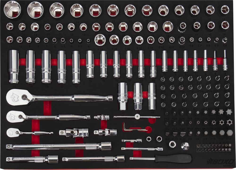171 Pc 1/4" 3/8" & 1/2" Master Socket Set in EVA Foam