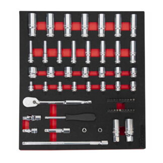 3/8" Socket Set 8-22mm in EVA Foam