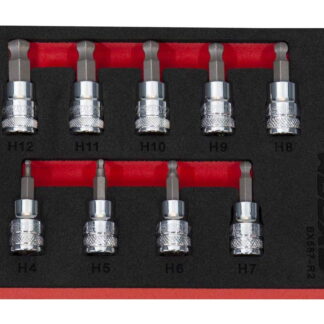 3/8" Ball-Ended Hex Bit Socket Set in EVA Foam