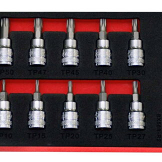 3/8" Tamperproof Torx Bit Socket Set in EVA Foam
