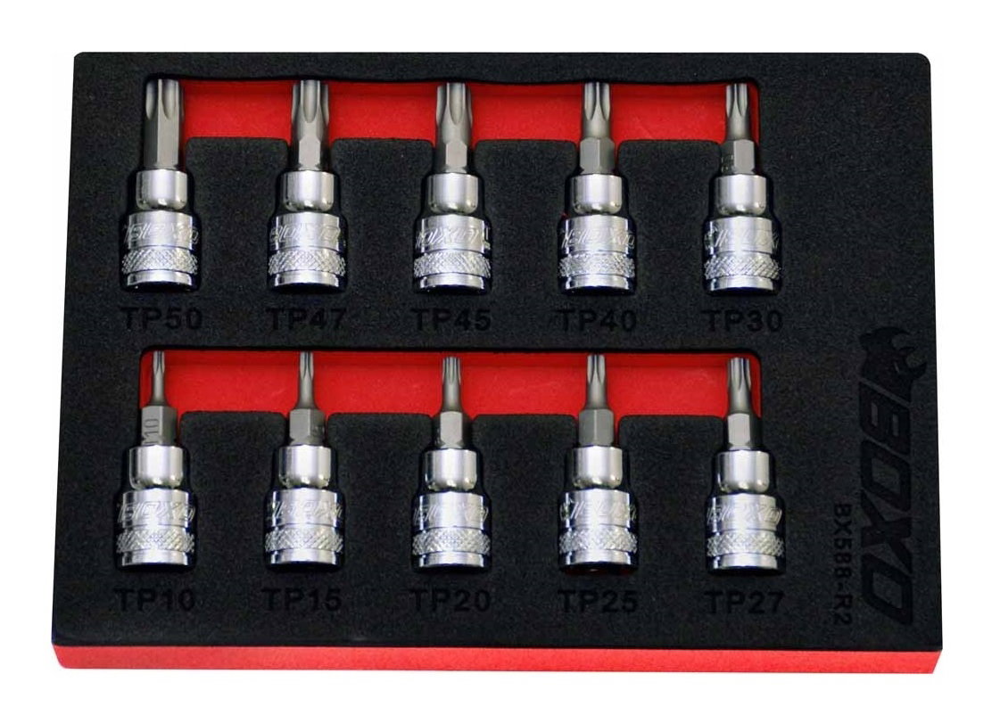 3/8" Tamperproof Torx Bit Socket Set in EVA Foam