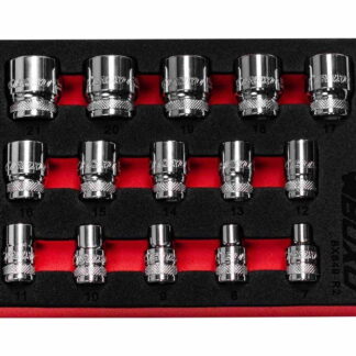 15Pc 3/8" Dr. Magnetic Socket Set (6Pt.) 7mm to 21mm