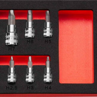 Boxo 1/4" & 3/8" Hex Extractor Bit Socket Set In EVA Foam