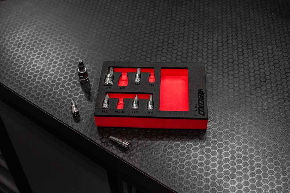 Boxo 1/4" & 3/8" Hex Extractor Bit Socket Set In EVA Foam - Image 4