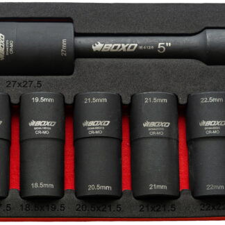 7 Pc 1/2" 6PT Impact Flip Socket Set In EVA Foam