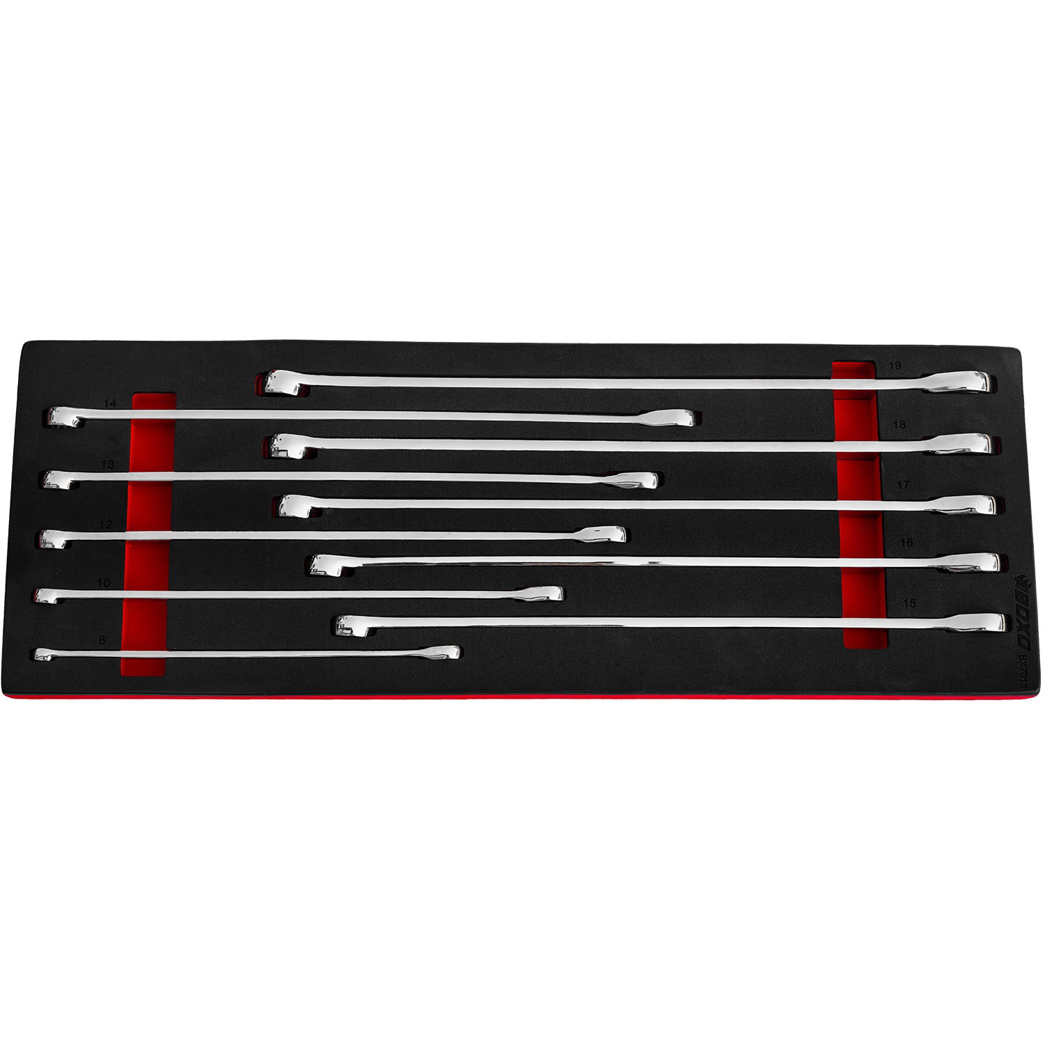10 Pc XL 90T Double Ring Ratchet/Fixed Spanner Set