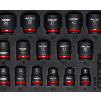 16Pc 3/8"Dr. Shallow Impact Socket Set In EVA Foam