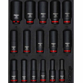 16Pc 3/8"Dr. Deep Impact Socket Set In EVA Foam