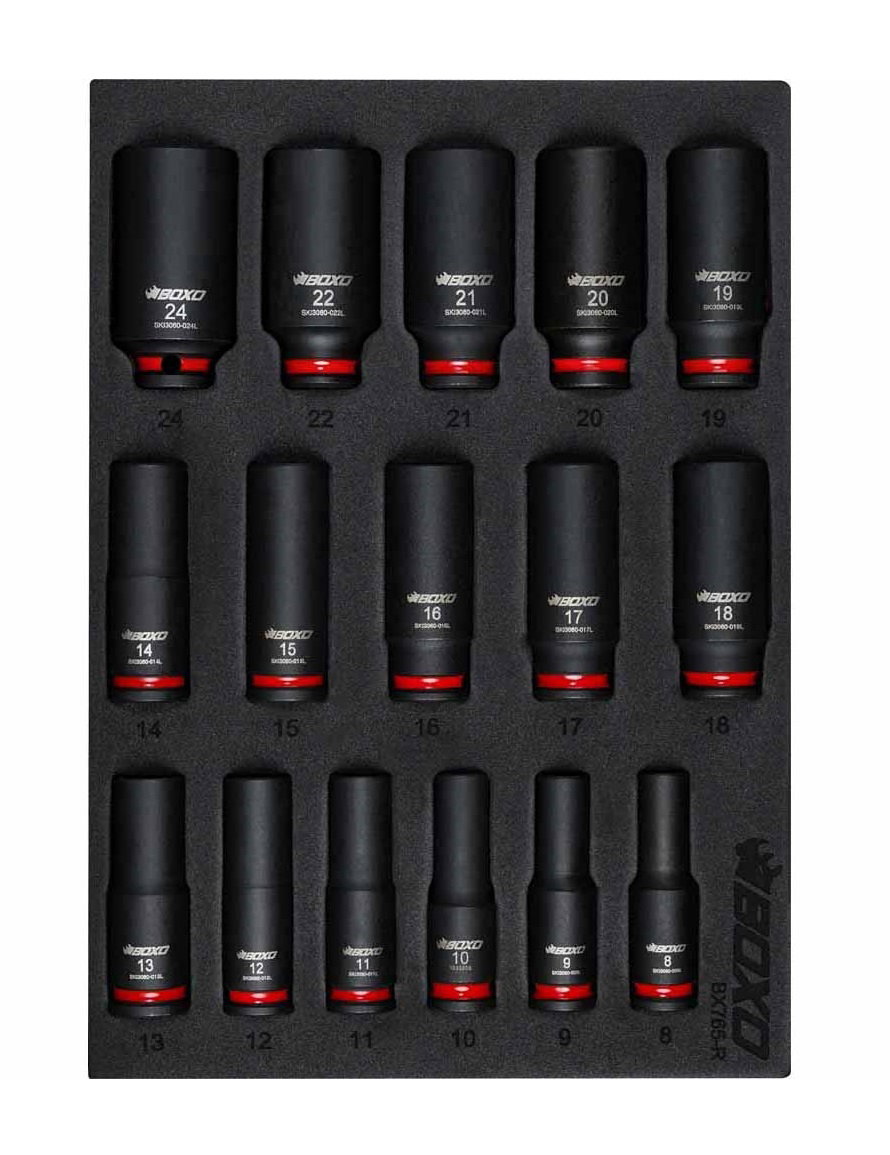 16Pc 3/8"Dr. Deep Impact Socket Set In EVA Foam