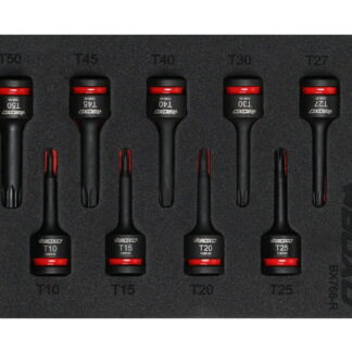 9Pc 3/8"Dr. Impact Torx Bit Socket Set In EVA Foam