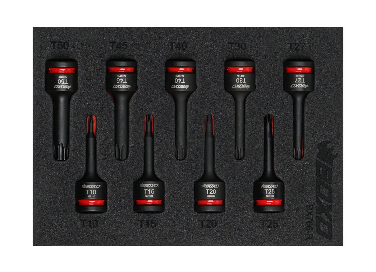 9Pc 3/8"Dr. Impact Torx Bit Socket Set In EVA Foam
