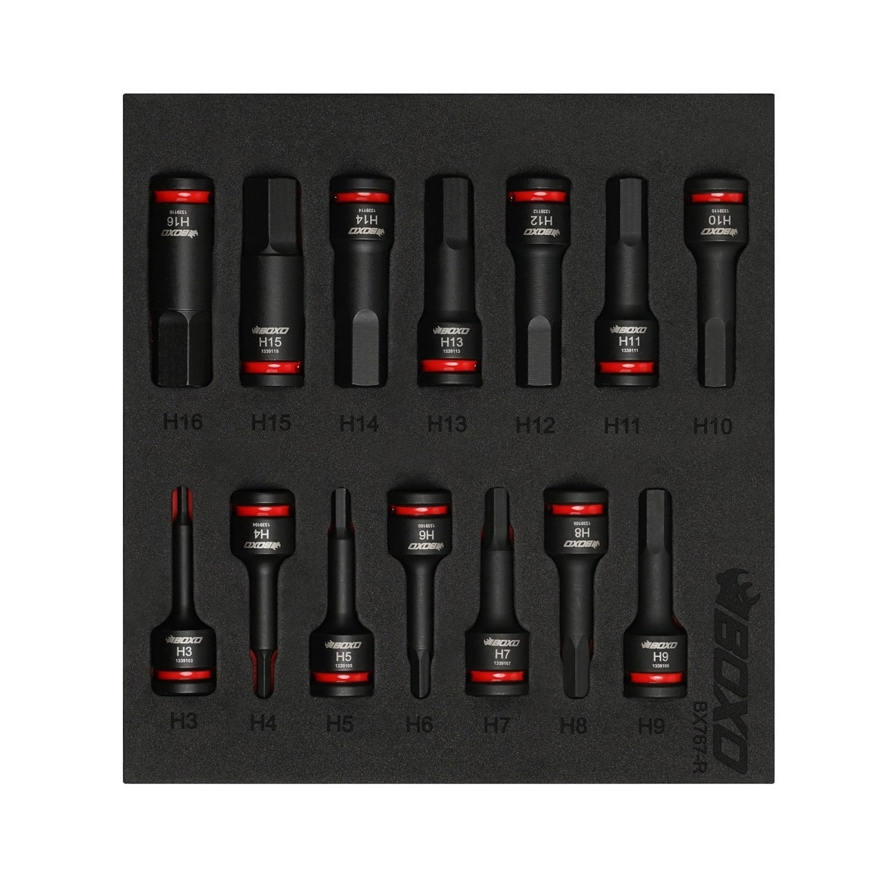 14Pc 3/8"Dr. Impact Hex Bit Socket In EVA Foam