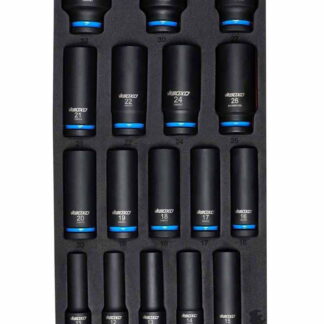 18Pc 1/2" Dr. Impact Deep Socket Set In EVA Foam