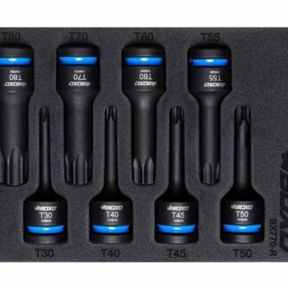8Pc 1/2 Dr. Impact Torx Bit Socket Set In EVA Foam