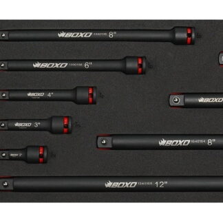 9 Pc 3/8" x 1/2" Dr. Impact Extension Bar Set