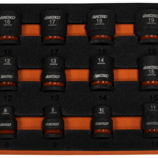 12 pcs 3/8"Dr. Impact Magnetic Socket Set 8 to 19mm