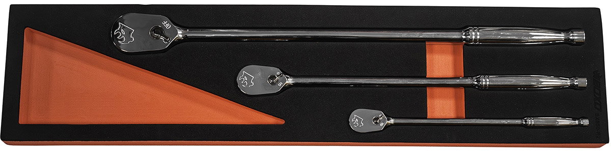 3 Pc 90T Long Reach Ratchet Handle