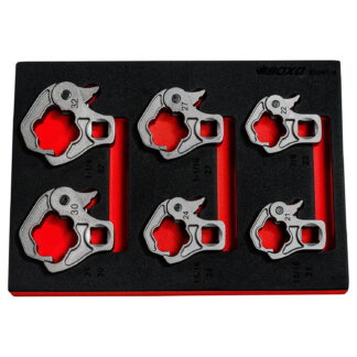 6 Pc 1/2 Dr Ratcheting Flare Nut Set 21,22,24,27,30,32mm