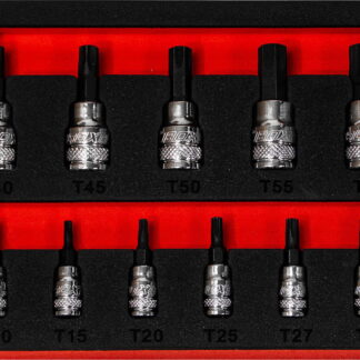 11pcs 1/4"+3/8"Dr. Torx Magnetic Bit Socket Set