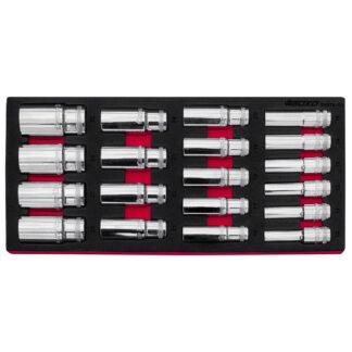 6 PT 1/2" Deep Socket Set 10 - 32mm In EVA Foam