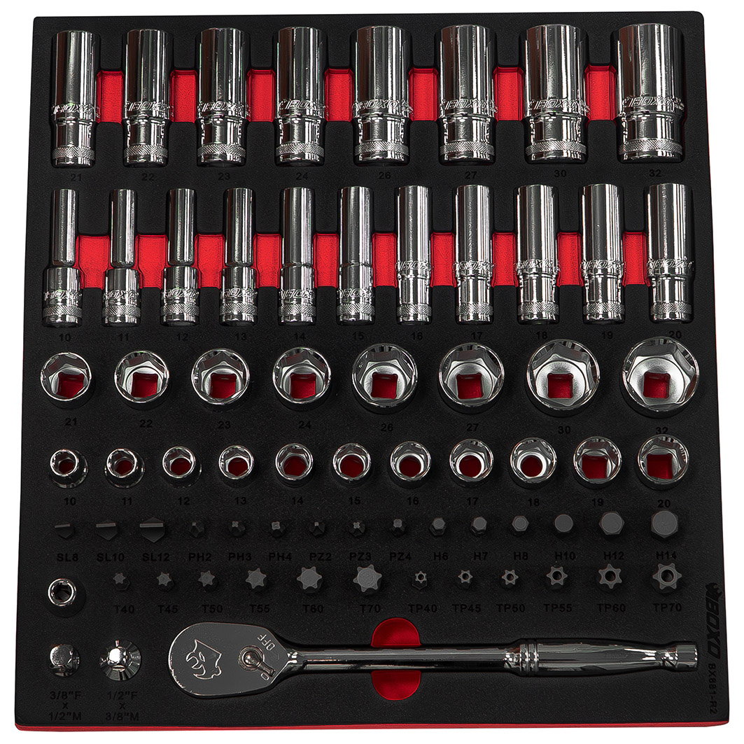 1/2" 6Pt Master Socket Set In EVA Foam