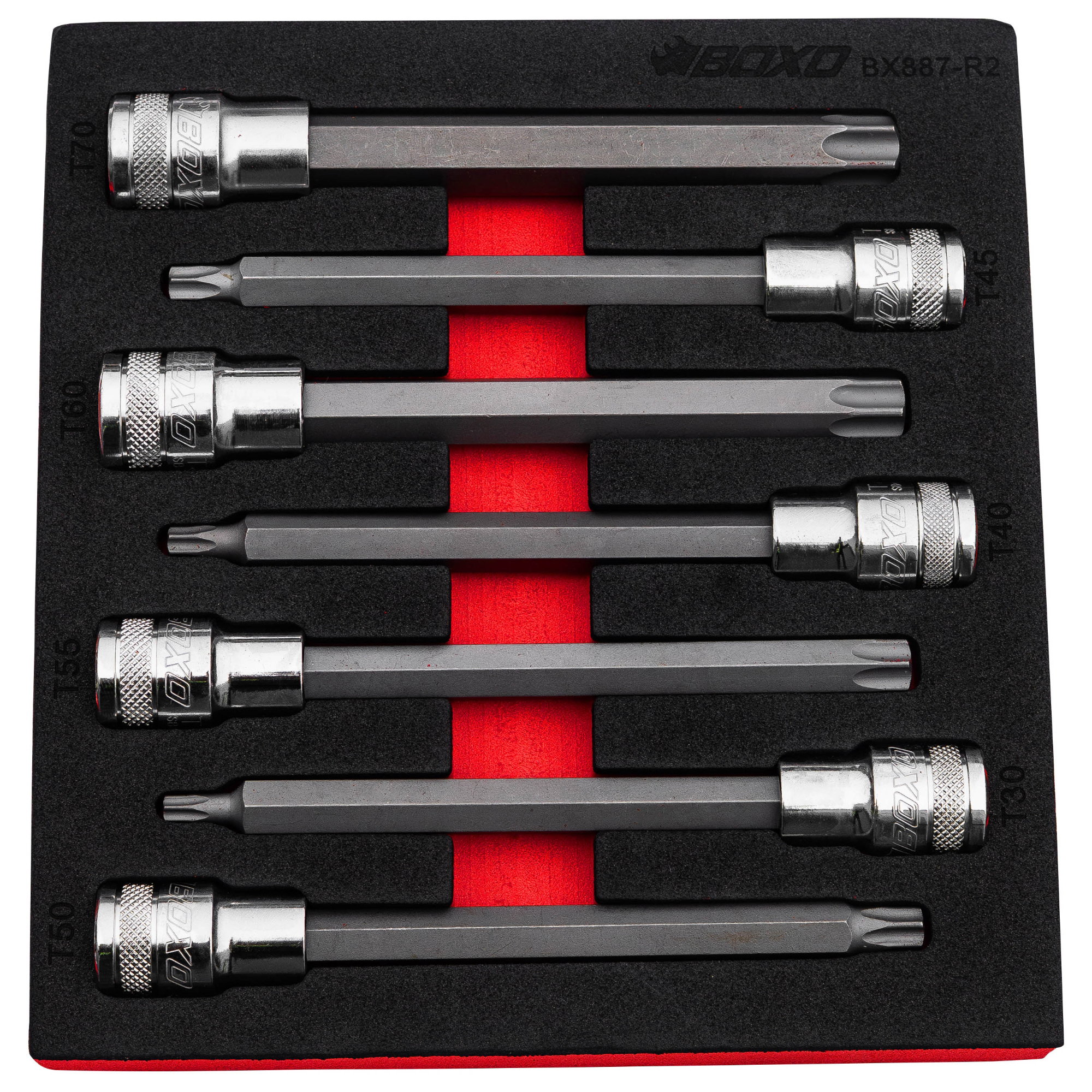 1/2" Torx Long Bit Socket Set In EVA Foam