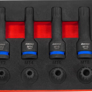 8Pc 1/2"Dr. Impact Tamper Proof Spline Bit Socket Set