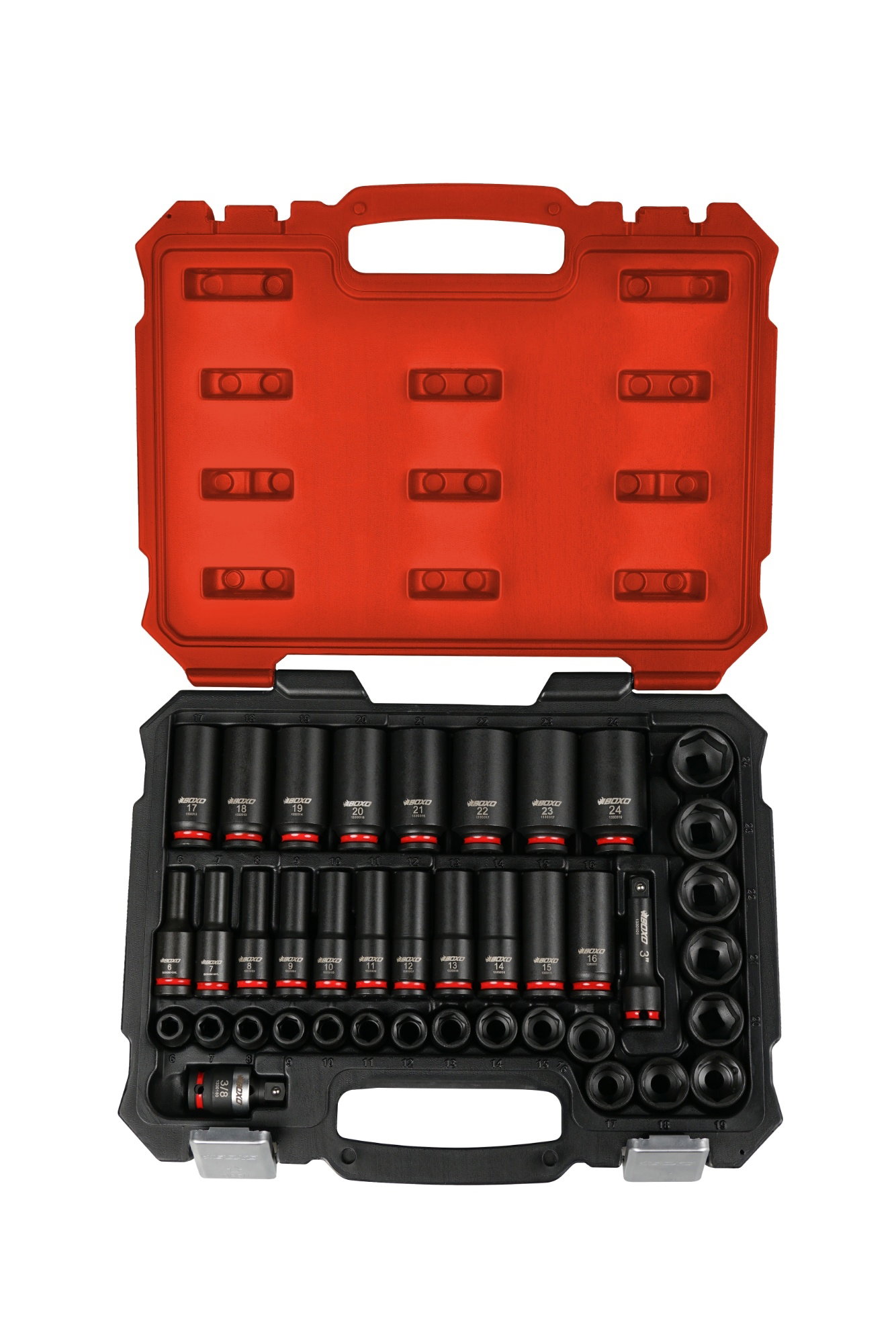 40 Pc 3/8" Master Impact Socket Set Shallow and Deep