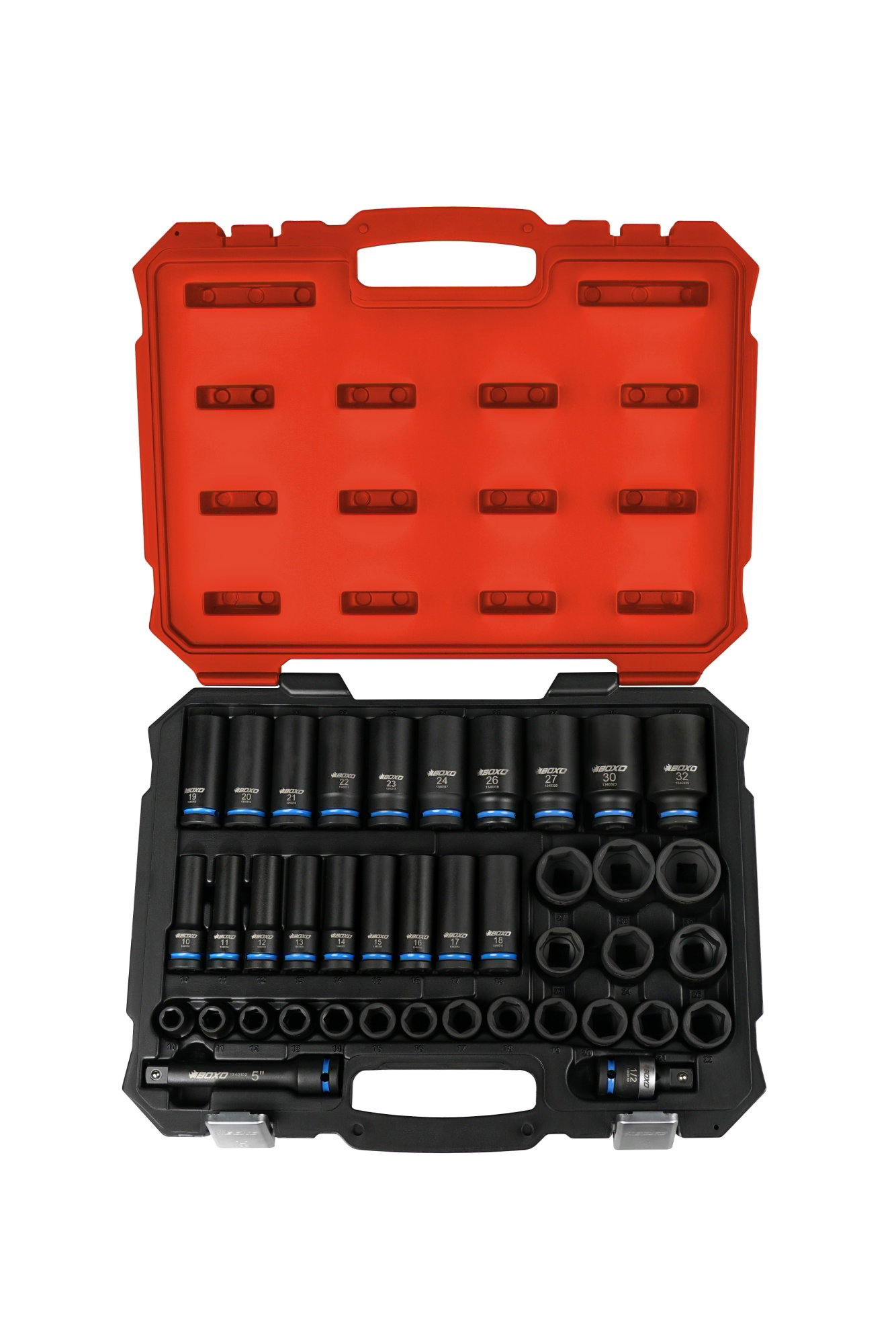 40 Pc 1/2" Master Impact Socket Set Shallow and Deep