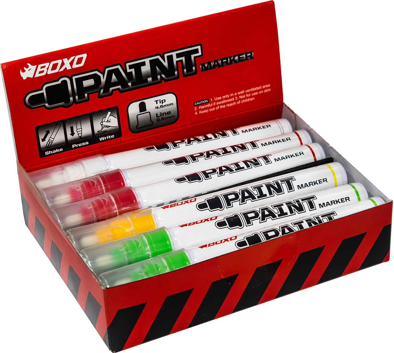 Boxo Paint Markers 12 Pc Display Pack