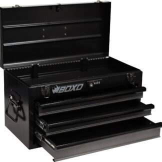 Moto 3 Drawer Carry Box Black Body & Grey Drawers