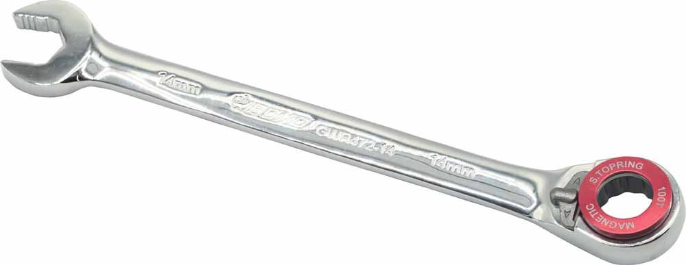 14mm 100T Ratchet Spanner wth Magnetic Stop Ring & Anti Slip
